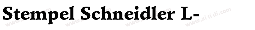 Stempel Schneidler L字体转换